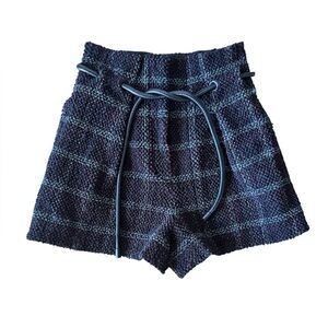 3.1 Phillip Lim Size 4 High Waisted Tweed Origami Pleated Shorts
